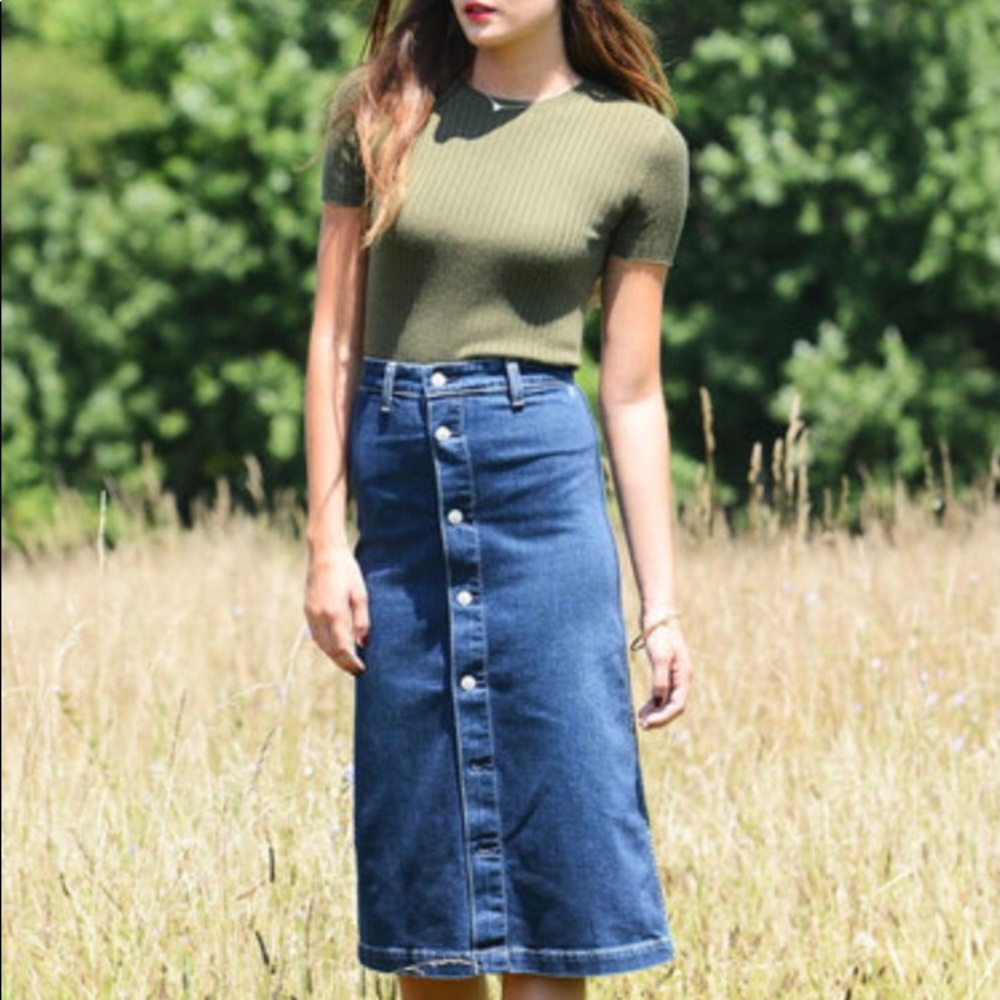 Alexa Chung for AG Cool Denim Skirt